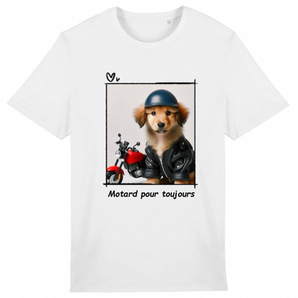 TShirt Unisexe – Motard pour toujours – Chien cool