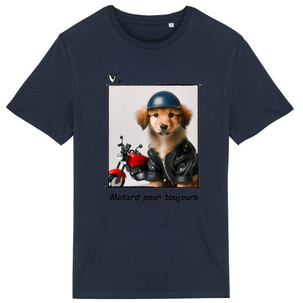 TShirt Unisexe – Motard pour toujours – Chien cool