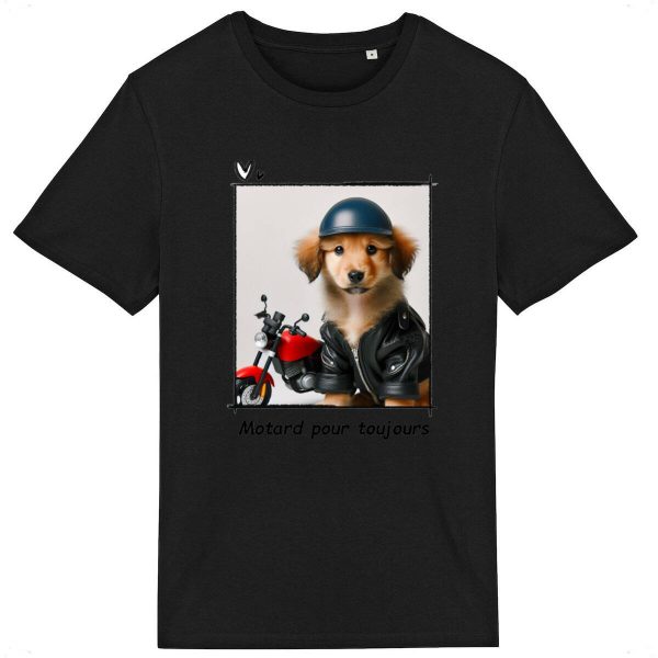 TShirt Unisexe – Motard pour toujours – Chien cool