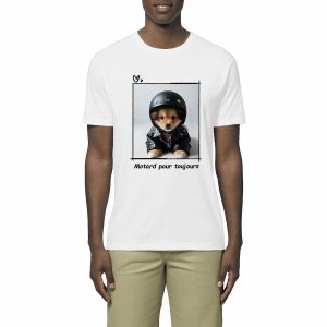 TShirt Unisexe – Motard pour toujours – Chien cuir