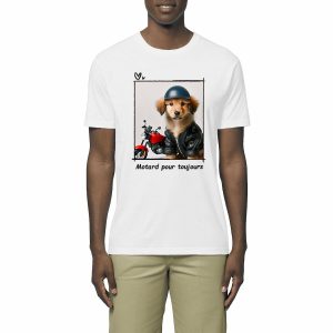 TShirt Unisexe – Motard pour toujours – Chien cool